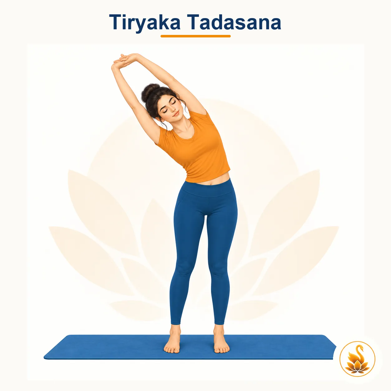 Tiryaka Tadasana - Swaying Palm Tree yoga asana