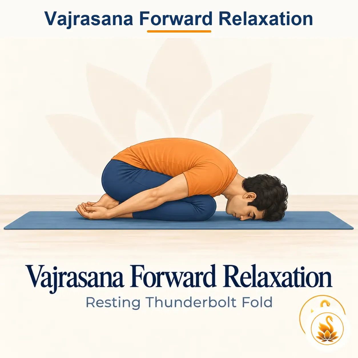 Vajrasana Forward Relaxation - Forward Relaxation in Vajrasana yoga asana