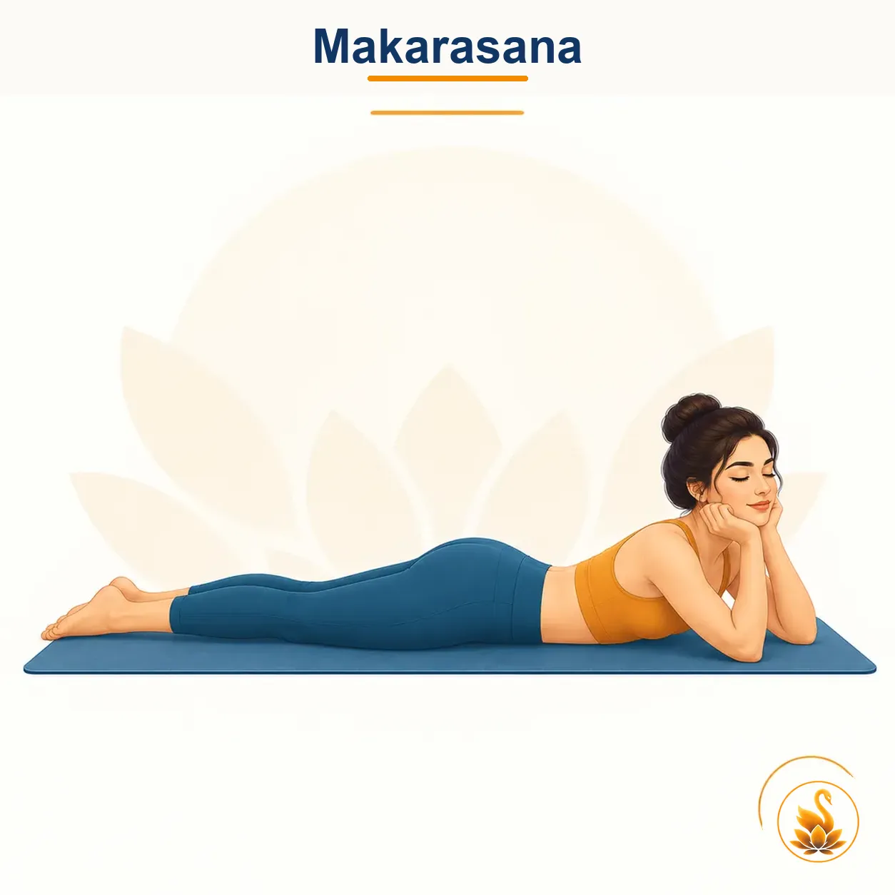 Makarasana - Crocodile Pose yoga asana
