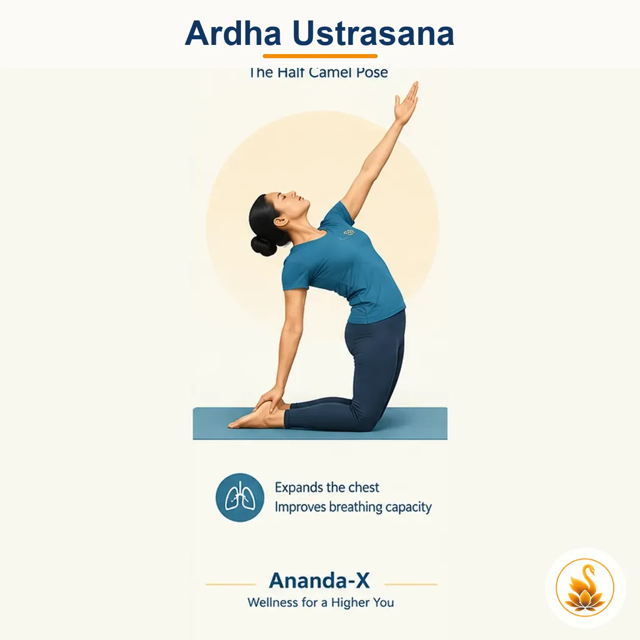 Ardha Ustrasana - Half Camel Pose yoga asana