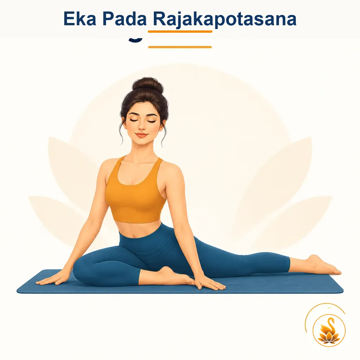 Eka Pada Rajakapotasana - One-Legged King Pigeon yoga asana