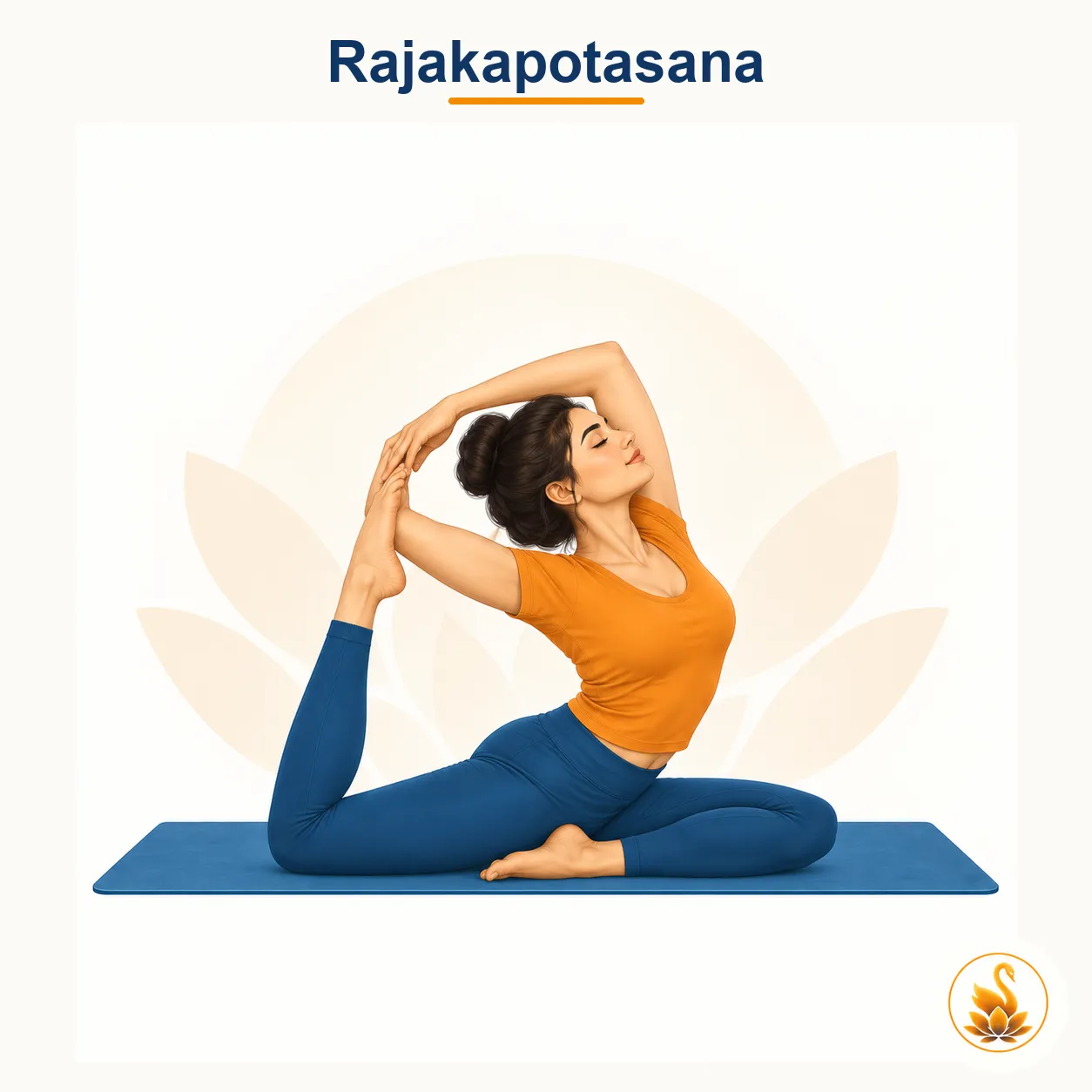 Rajakapotasana - King Pigeon Pose yoga asana