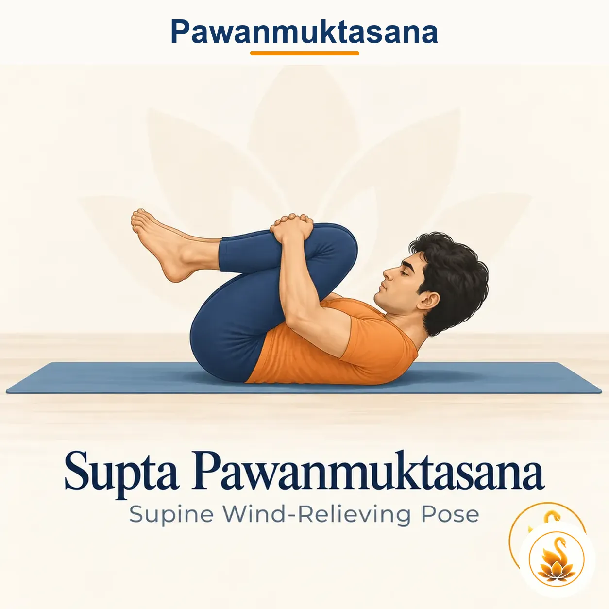 Pawanmuktasana - Wind-Relieving Pose yoga asana
