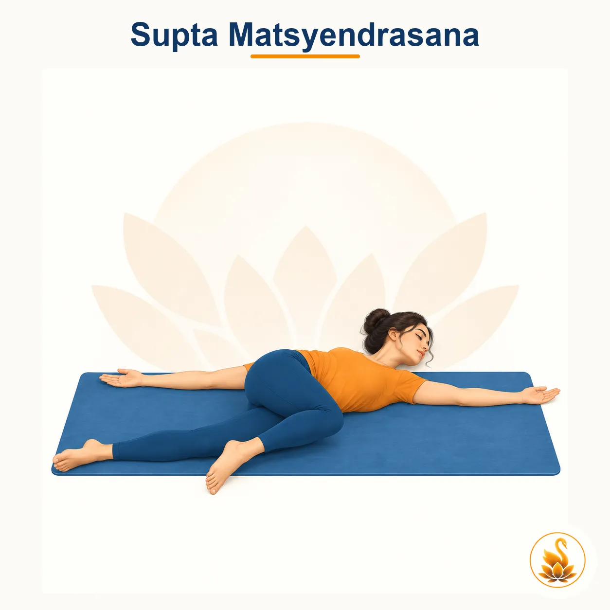 Supta Matsyendrasana - Supine Spinal Twist yoga asana