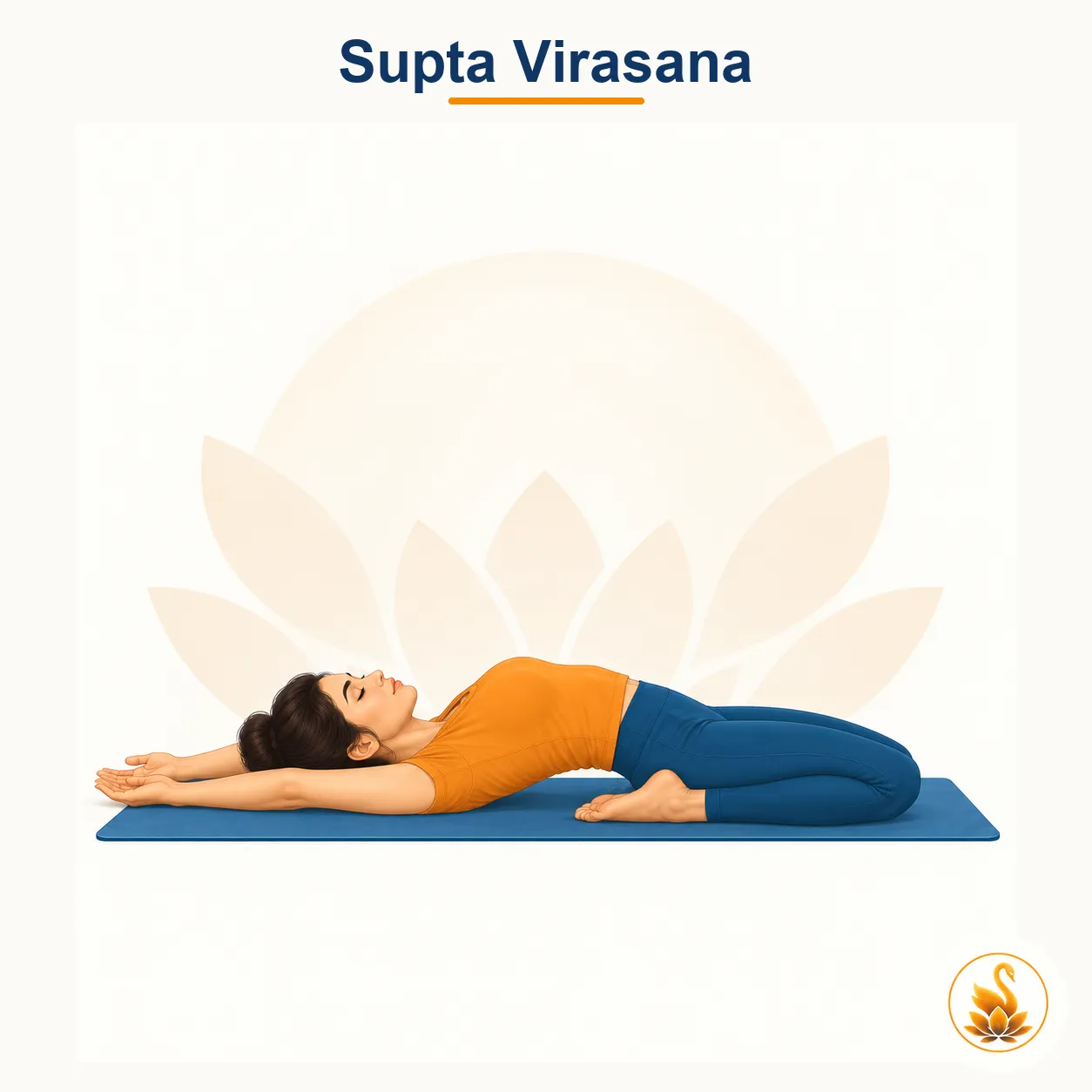 Supta Virasana - Reclining Hero Pose yoga asana