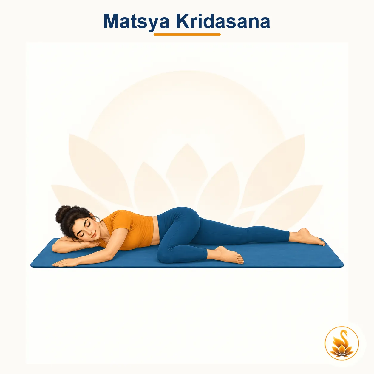 Matsya Kridasana - Flapping Fish Pose yoga asana