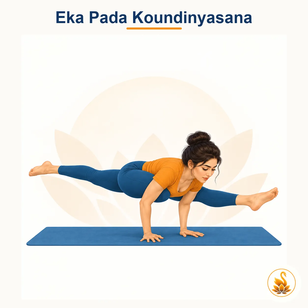 Eka Pada Koundinyasana - One-Legged Sage Balance yoga asana