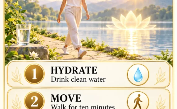 Ananda-X Daily Digest poster: Keep the Body as Ally, a three-step practice for gentle care